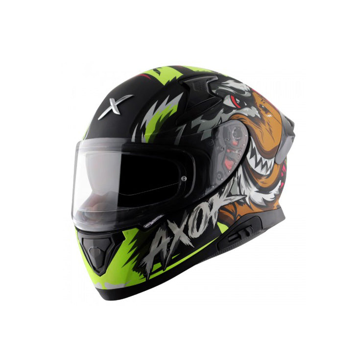 Black Mt Axxis Falcon Helmet AXOR APEX FALCON NEON YELLOW