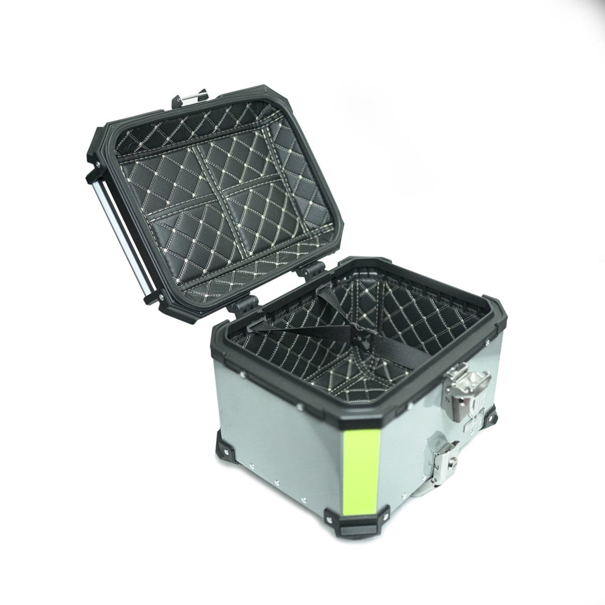 Che Jue X35L Silver Black Aluminium Top Box