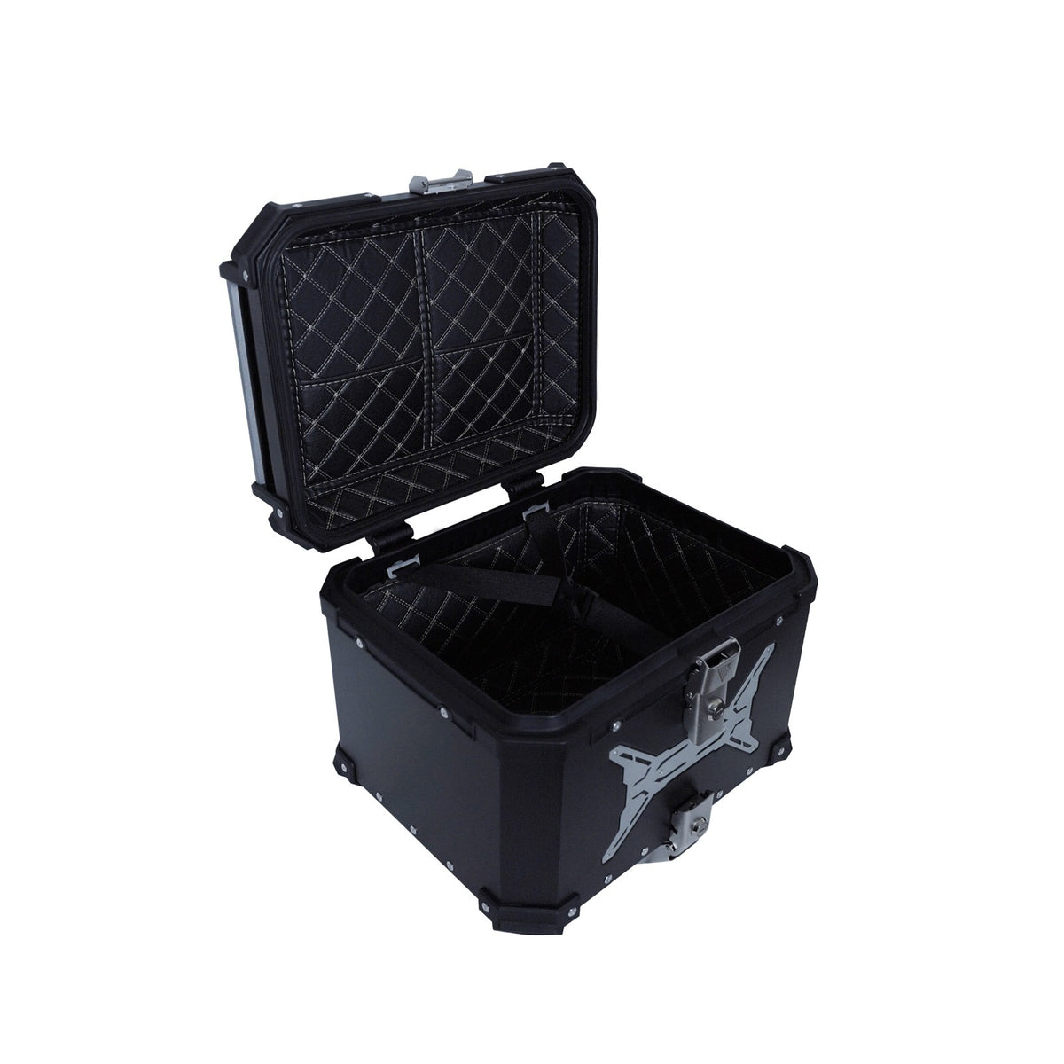 Motocrux Top Box 45L with backrest Black