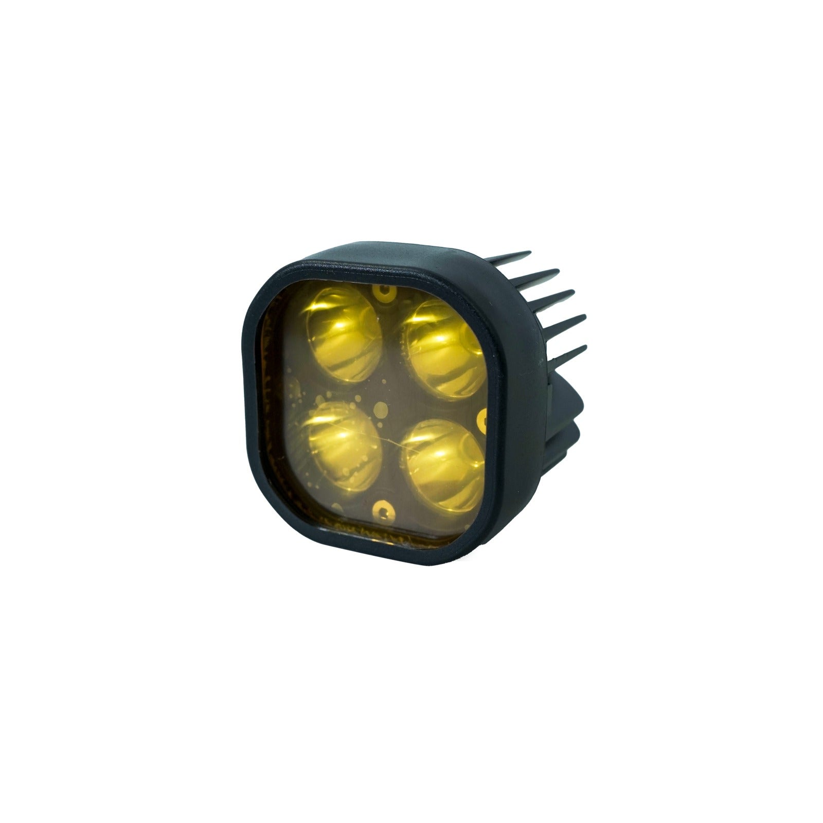 4 LED SQUARE FOG LIGHT WITH YELLOW LENS (2 PIECES)