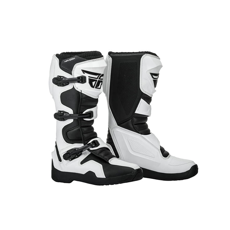 Fly Racing Maverik White Riding Boots