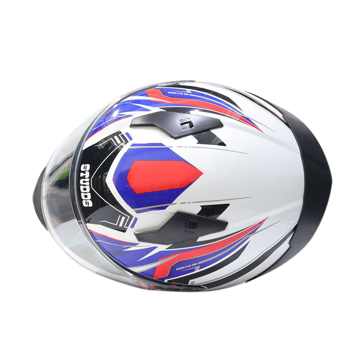 STUDDS THUNDER - D8 GLOSSY WHITE BLUE