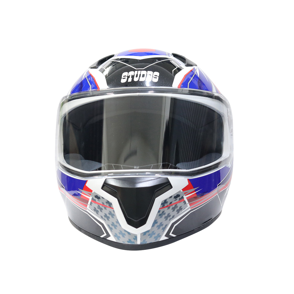 STUDDS THUNDER - D8 GLOSSY WHITE BLUE