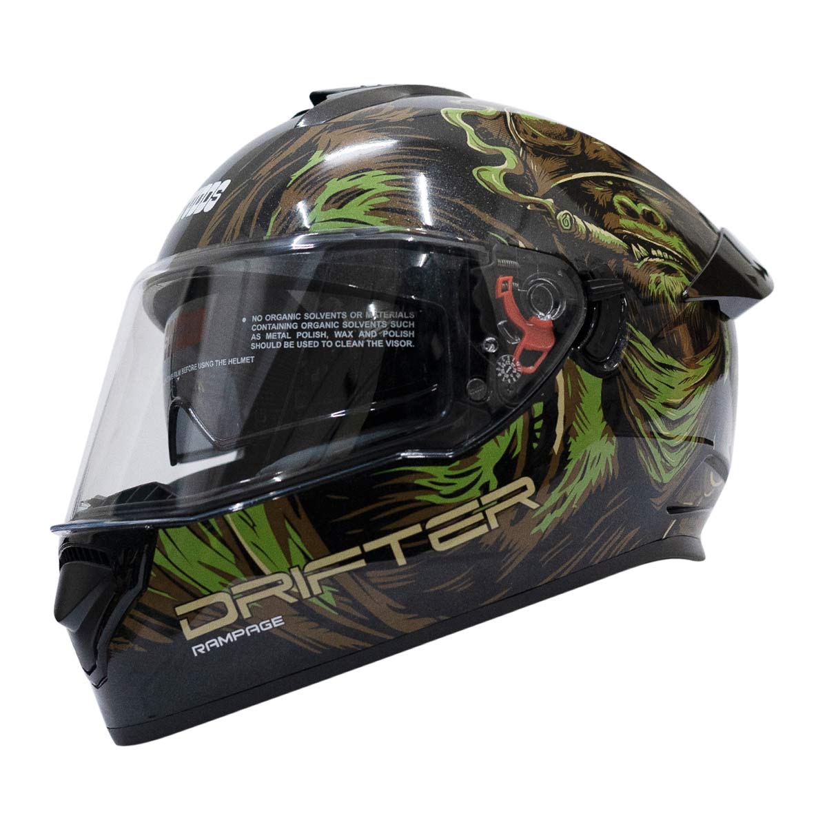 STUDDS DRIFTER D3 DECOR - GREEN BLACK