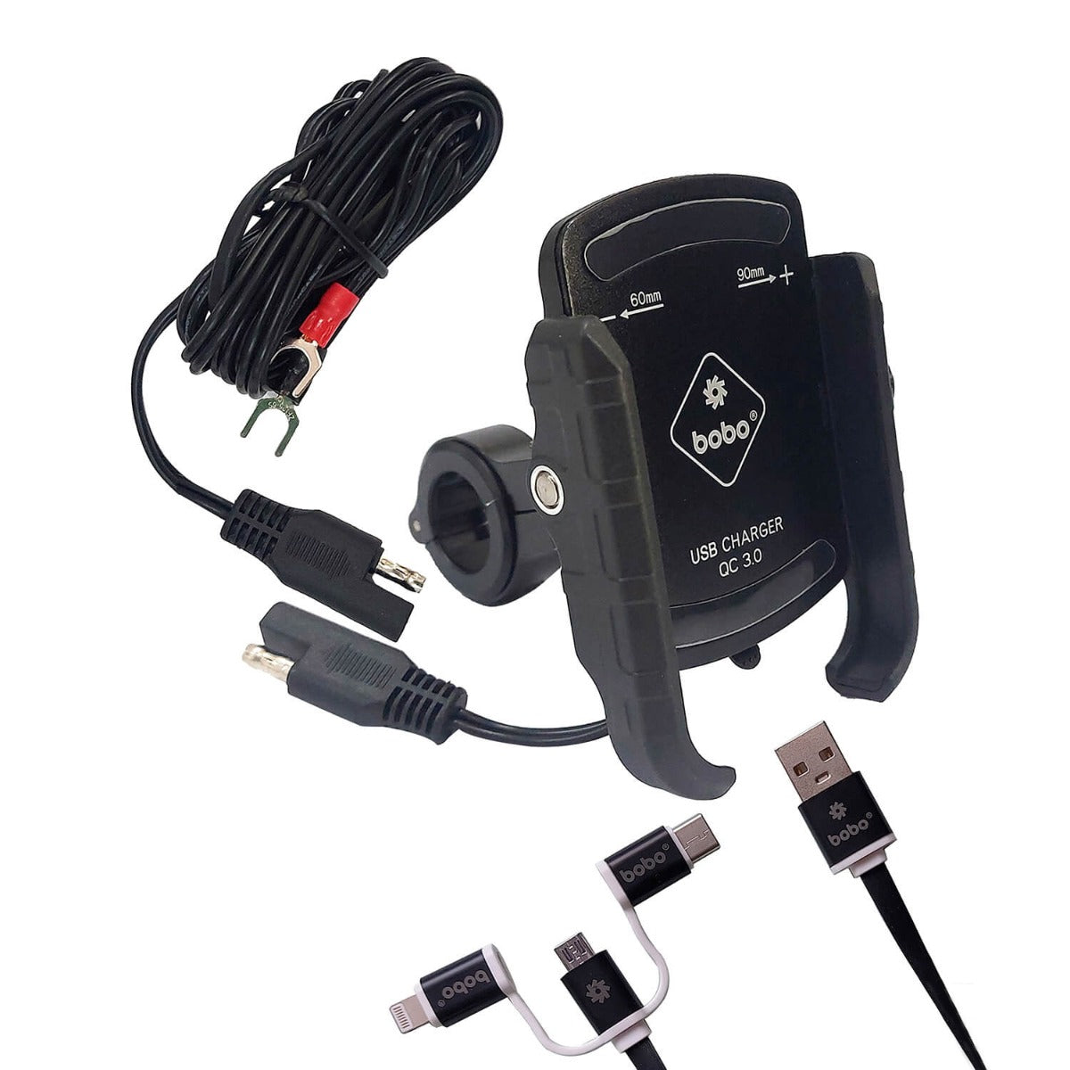 Bobo Bm1 Pro Jaw-grip Mobile Holder with Fast USB 3.0 Charger
