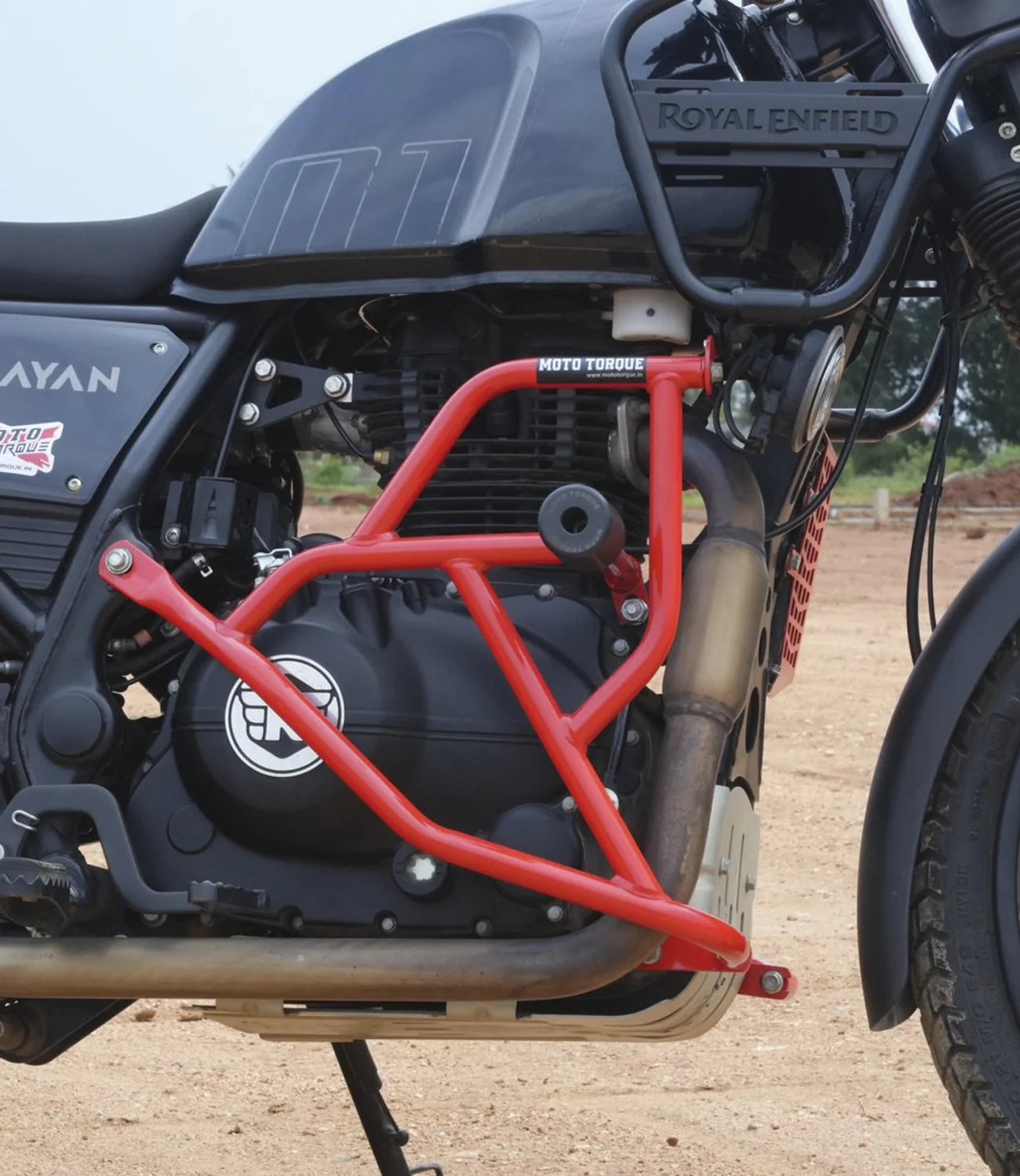 GUARDIAN - HIMALAYAN 411 CRASH GUARD (RED) - MOTO TORQUE