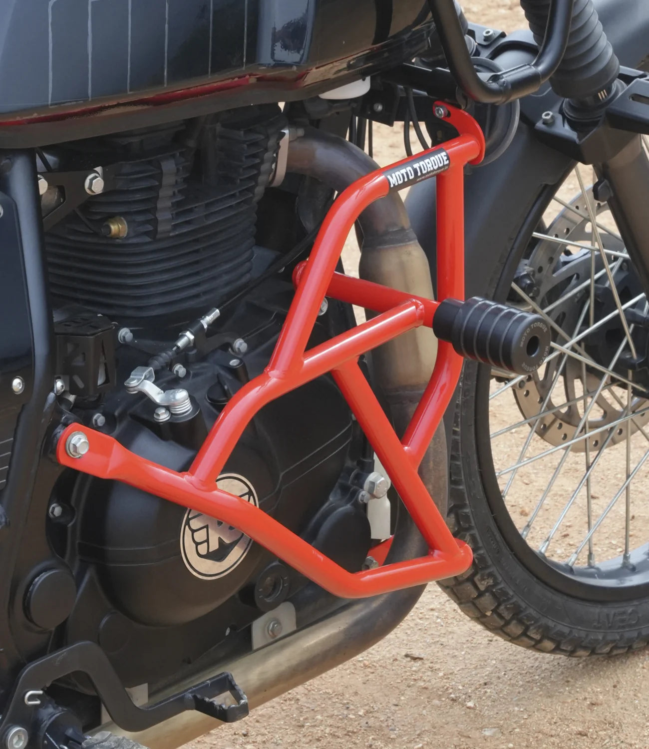 GUARDIAN - HIMALAYAN 411 CRASH GUARD (RED) - MOTO TORQUE