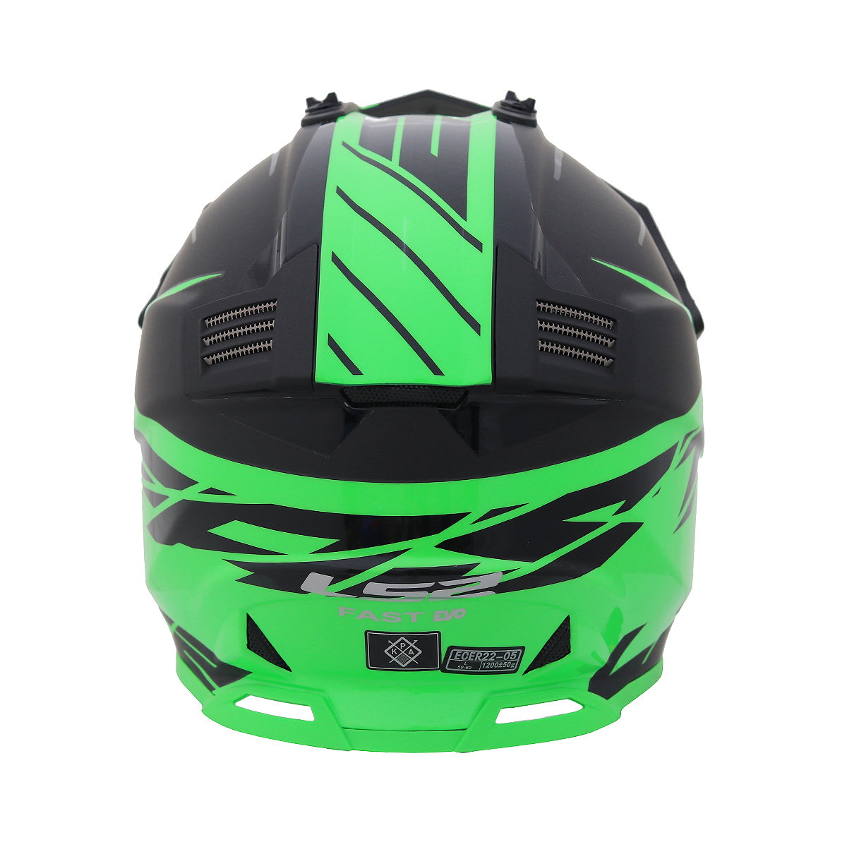 LS2 MOTOCROSS MX 437 GREEN BLACK