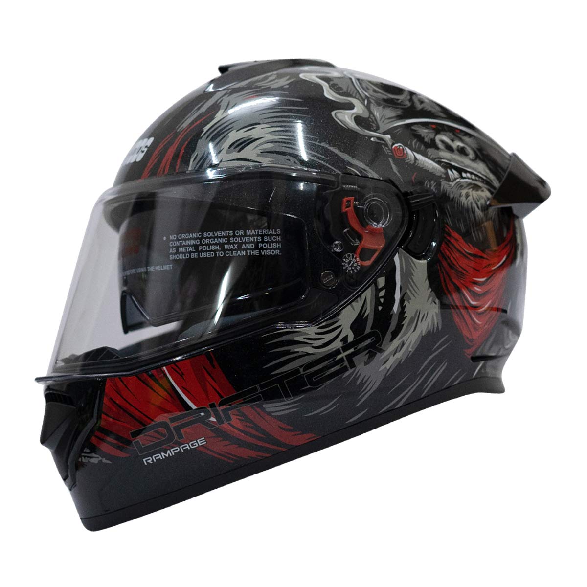 STUDDS DRIFTER D3 DECOR - BLACK RED
