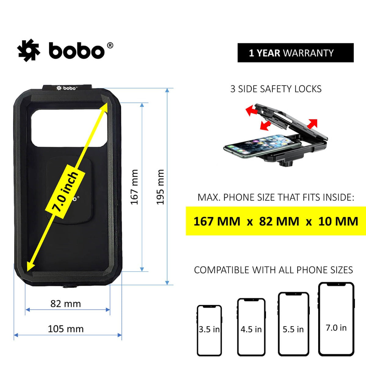 BOBO BM10 Fully Waterproof Mobile Holder